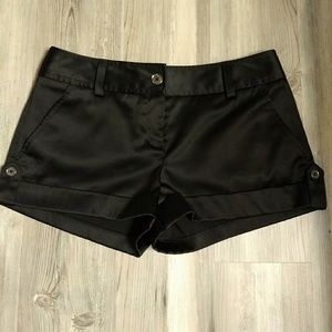 EUC Black Satin Dress Shorts